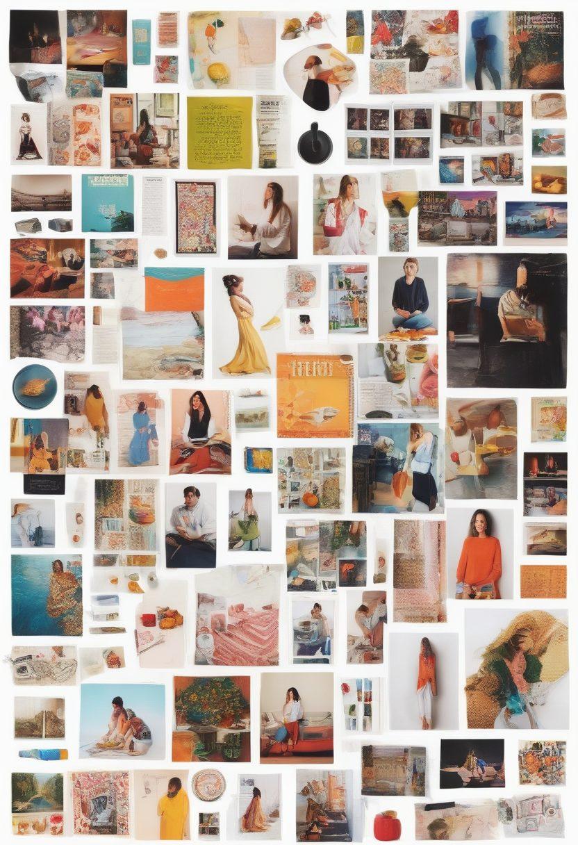 A collage of diverse individuals engaging in various lifestyle activities such as reading, cooking, and traveling. Each section should showcase different interests like fashion, wellness, and entertainment, presented in a vibrant studio setting. Include a variety of colorful magazines and devices around them, symbolizing the fusion of lifestyle and entertainment. Emphasize inclusivity and excitement in exploration. super-realistic. vibrant colors. white background.
